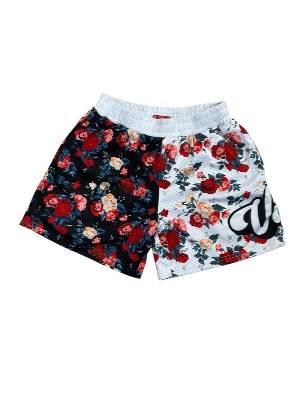 Hoop Culture Floral Mesh Basketball Shorts Medium Lined Zip Pockets